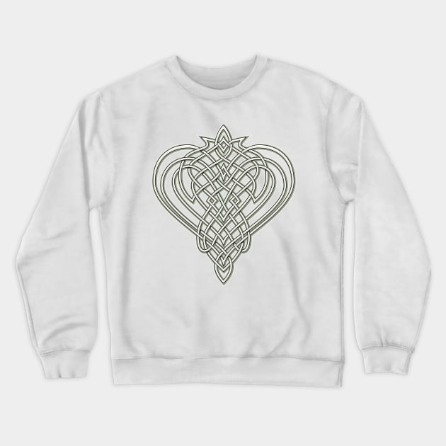 Celtic knot with heart symbol Crewneck Sweatshirt by Artist Natalja Cernecka